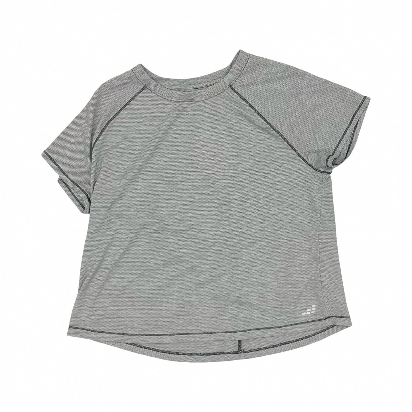 Athletic Top Ss By Bcg In Grey & White, Size:L