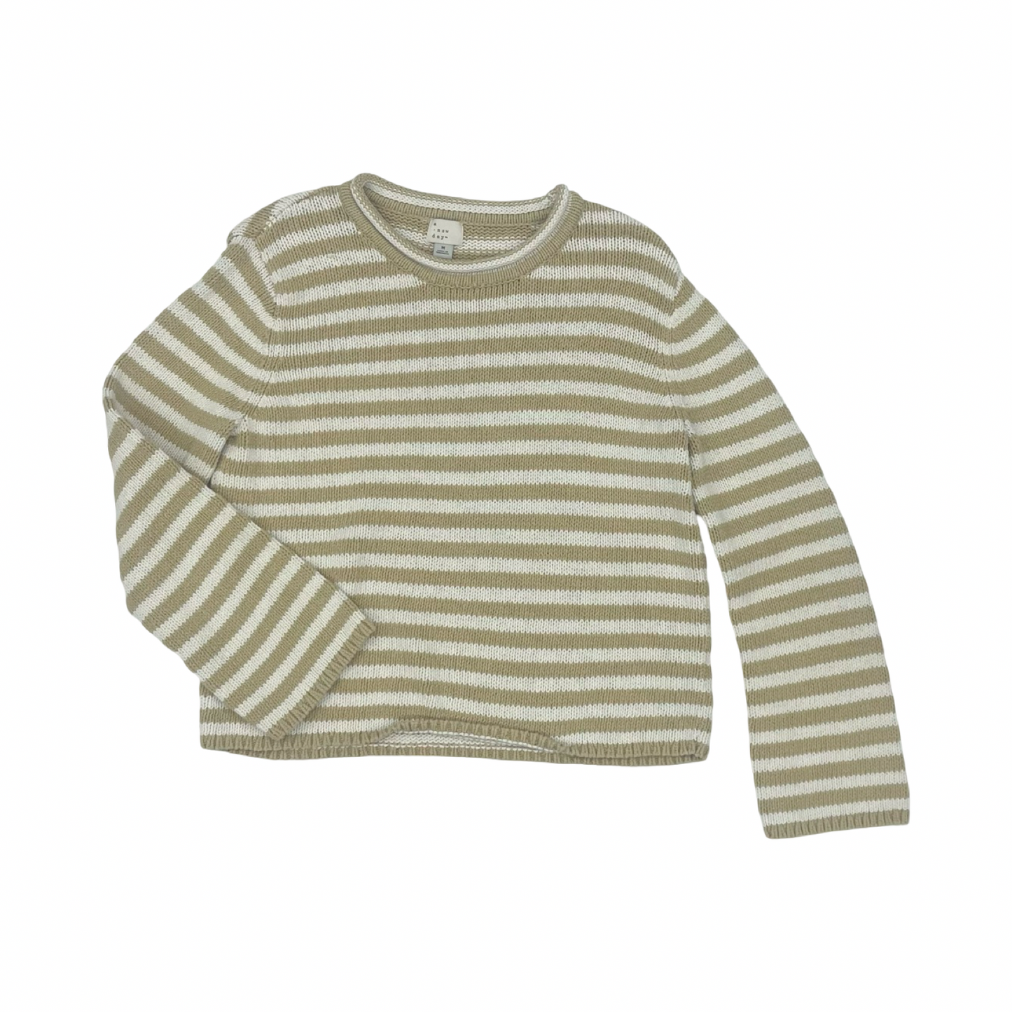 Sweater By A New Day In Tan & White, Size:M