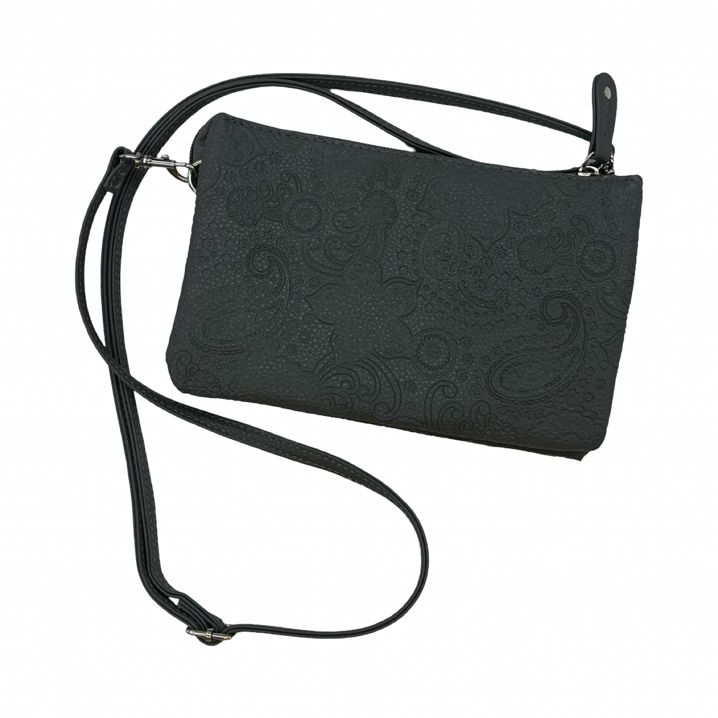 Crossbody By Clothes Mentor In Grey, Size:Small