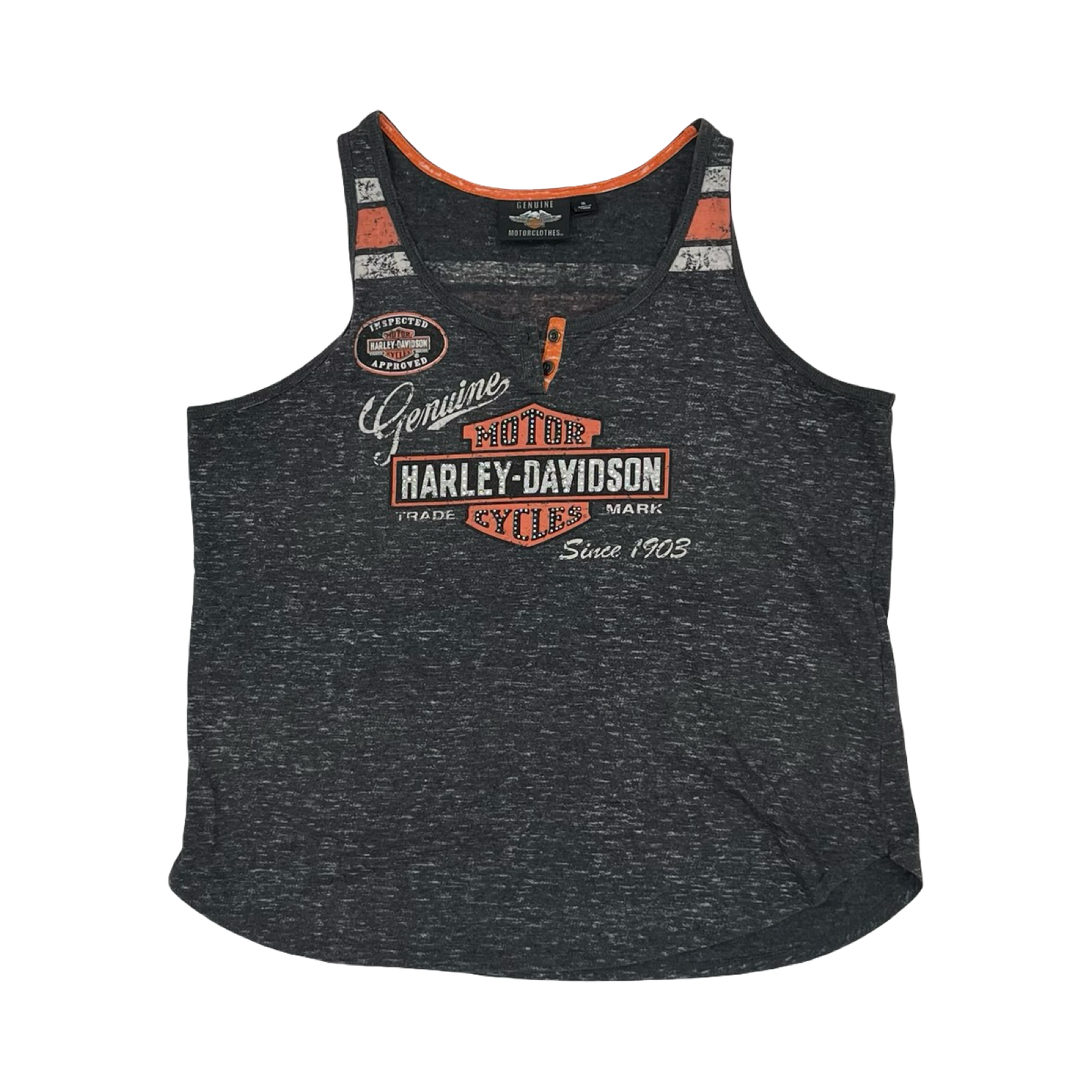Tank Top By Harley Davidson In Grey, Size:Xl