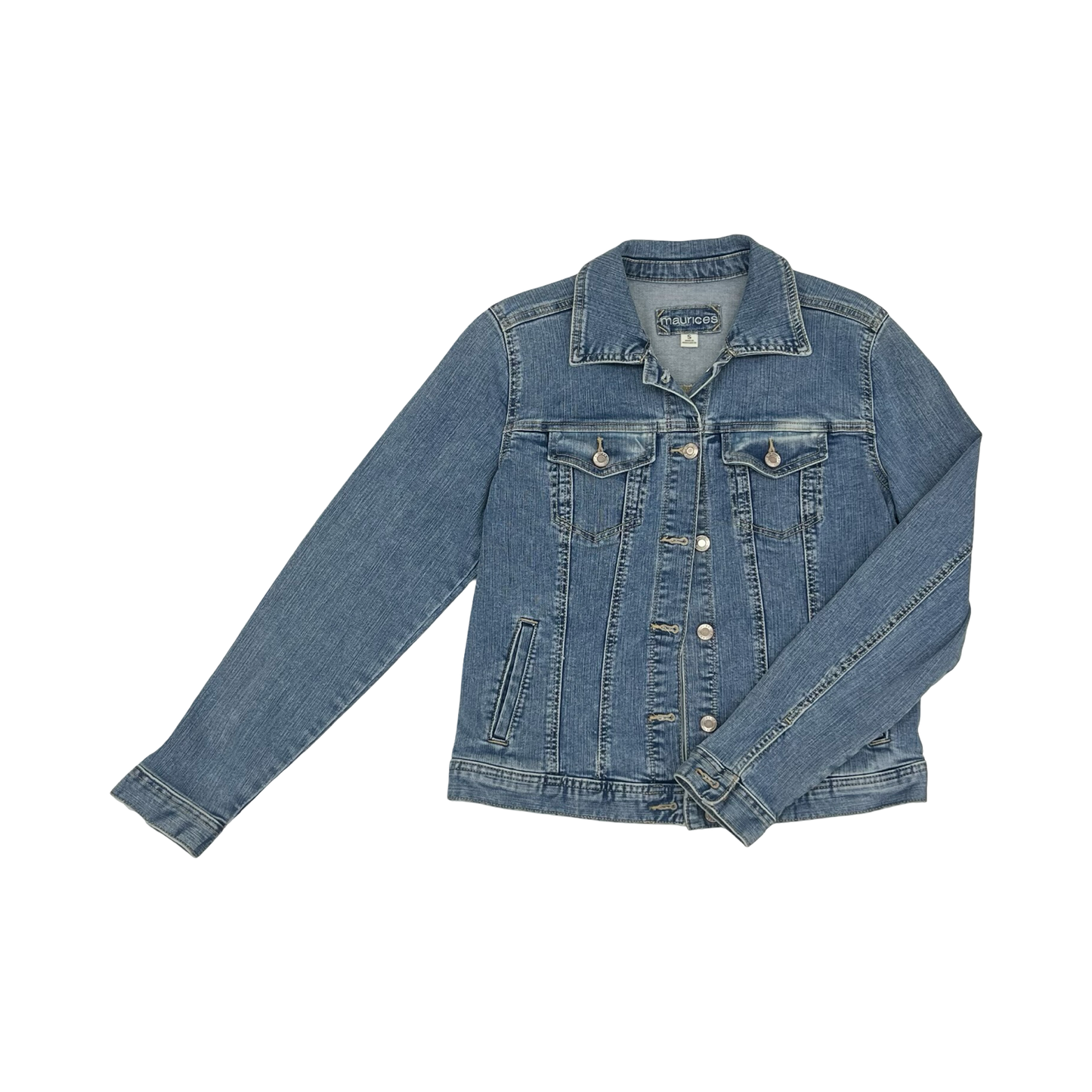 Jacket Denim By Maurices In Blue Denim, Size:S