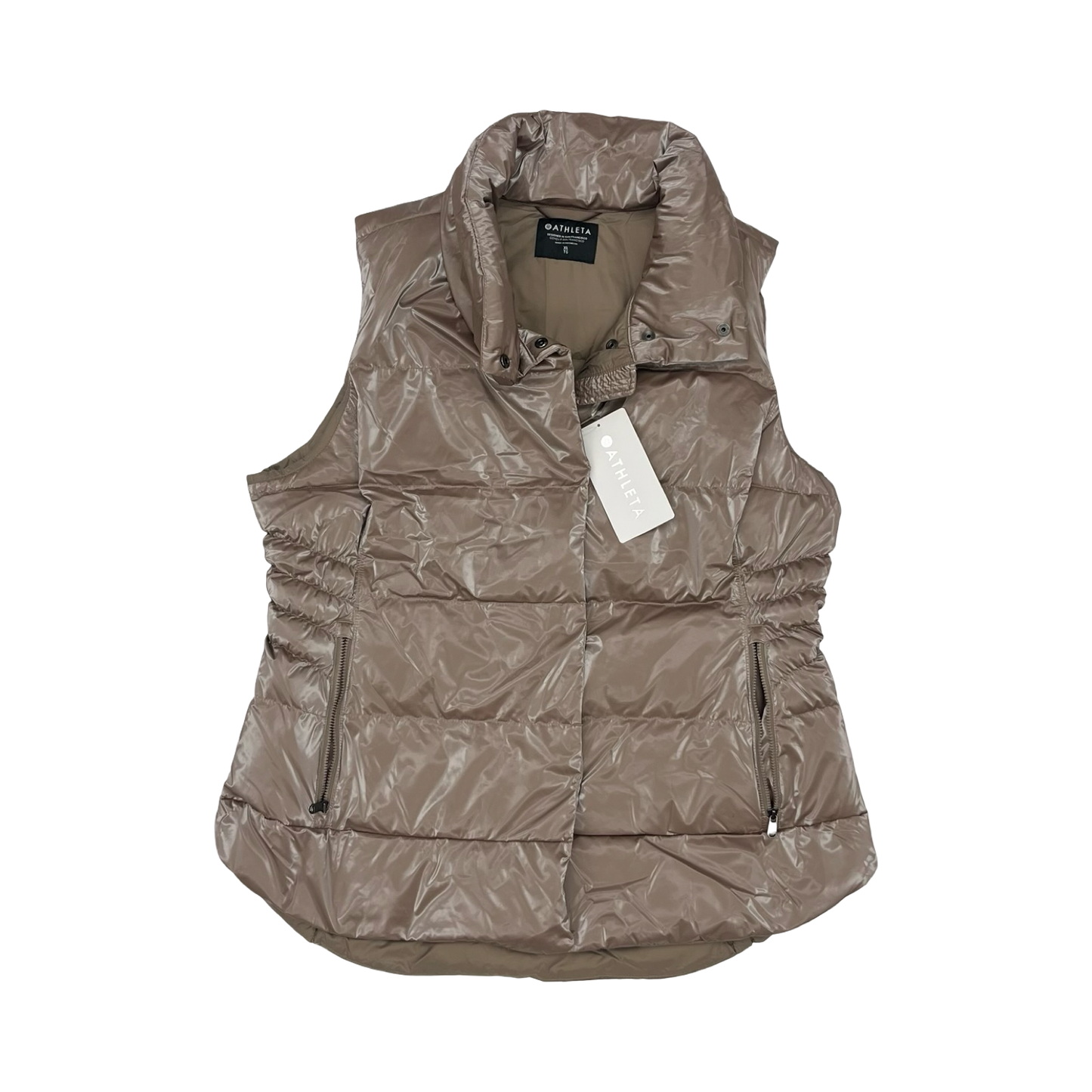 Vest Puffer & Quilted By Athleta In Tan, Size:Xl