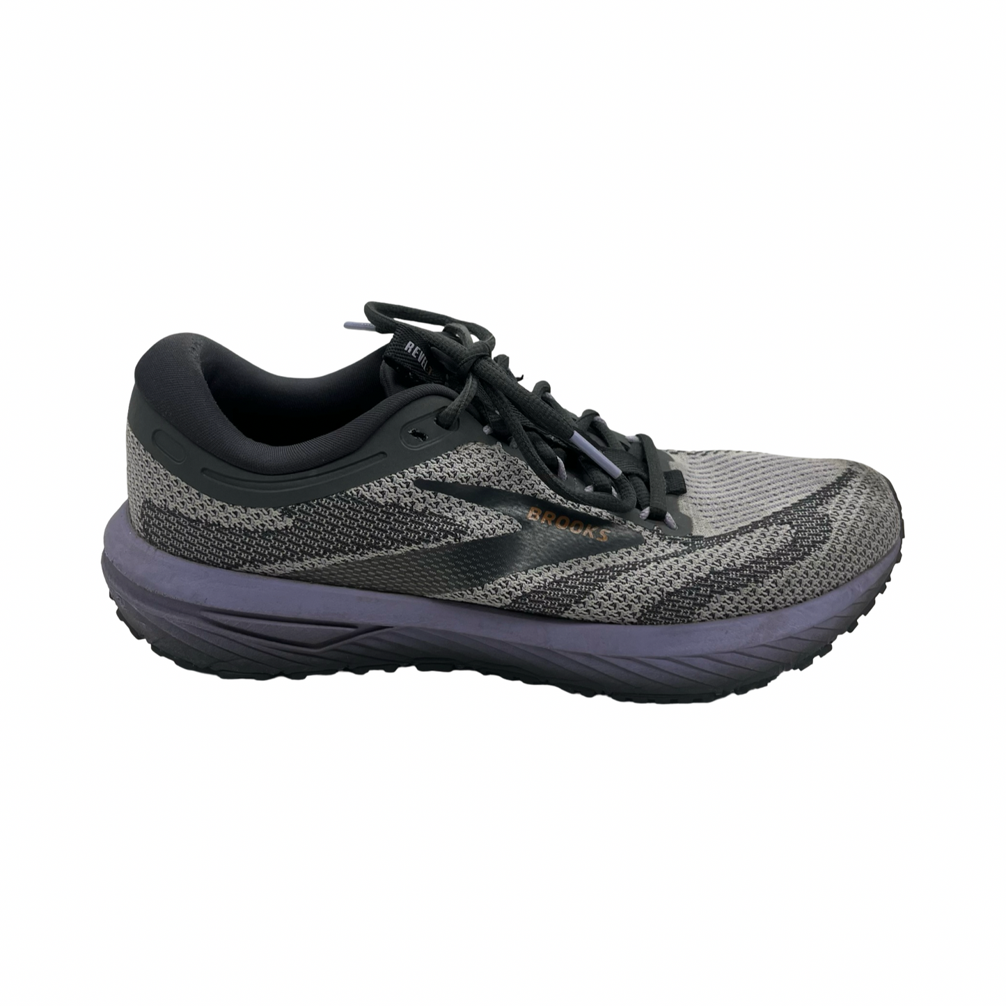 Shoes Athletic By Brooks In Grey & Purple, Size:8.5