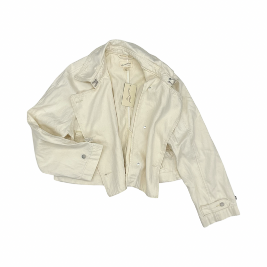 Jacket Denim By Universal Thread In Cream Denim, Size:Xl
