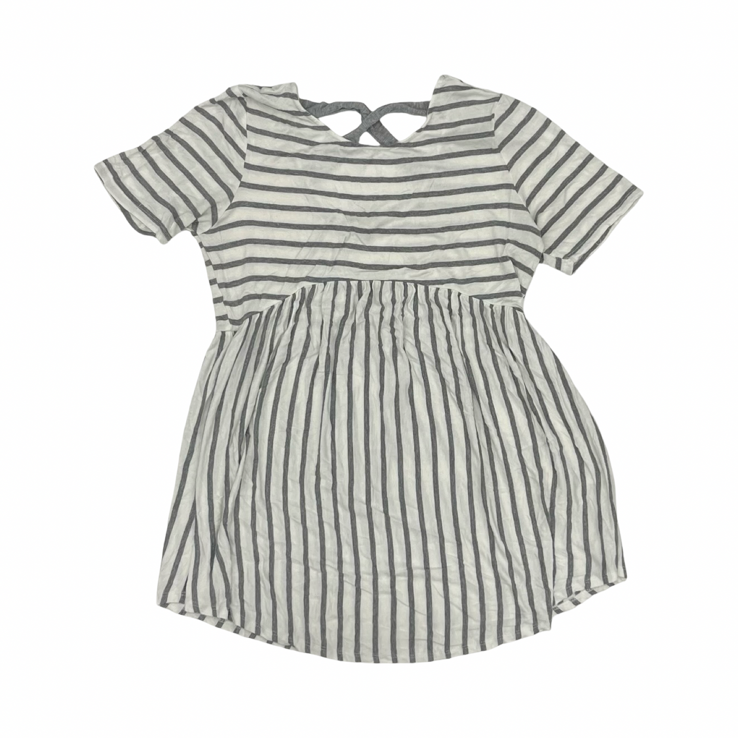 Mat Top Ss By Pink Blush In Grey & White, Size:L