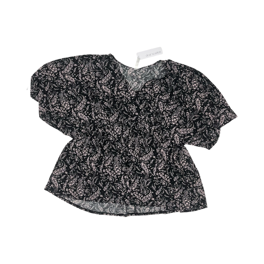 Blouse Ss By Dear Scarlett In Black & Pink, Size:Xl