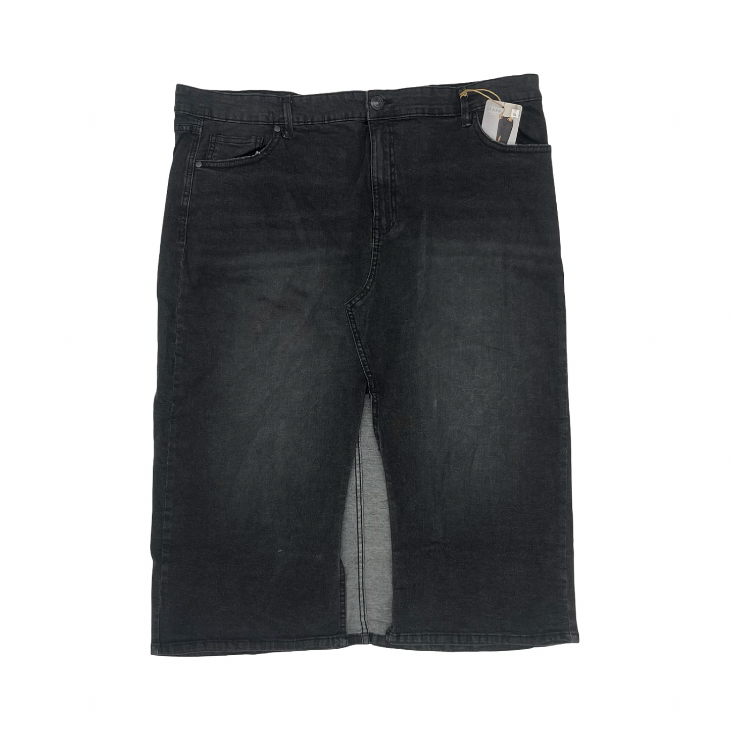 Skirt Maxi By Serra In Black Denim, Size:Xl