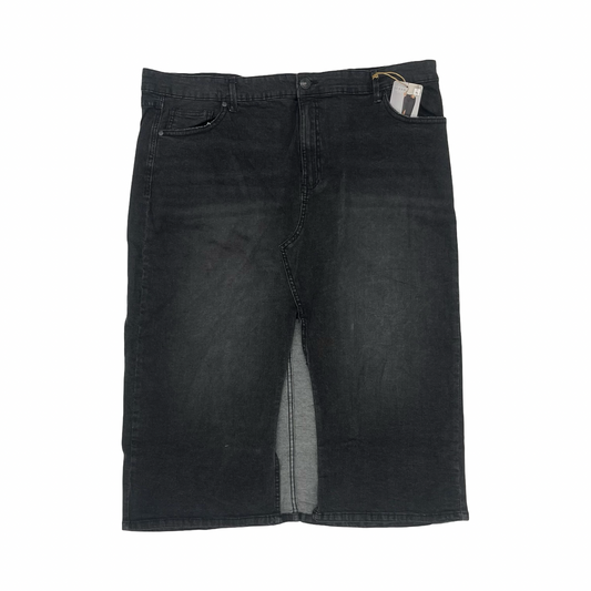 Skirt Maxi By Serra In Black Denim, Size:Xl
