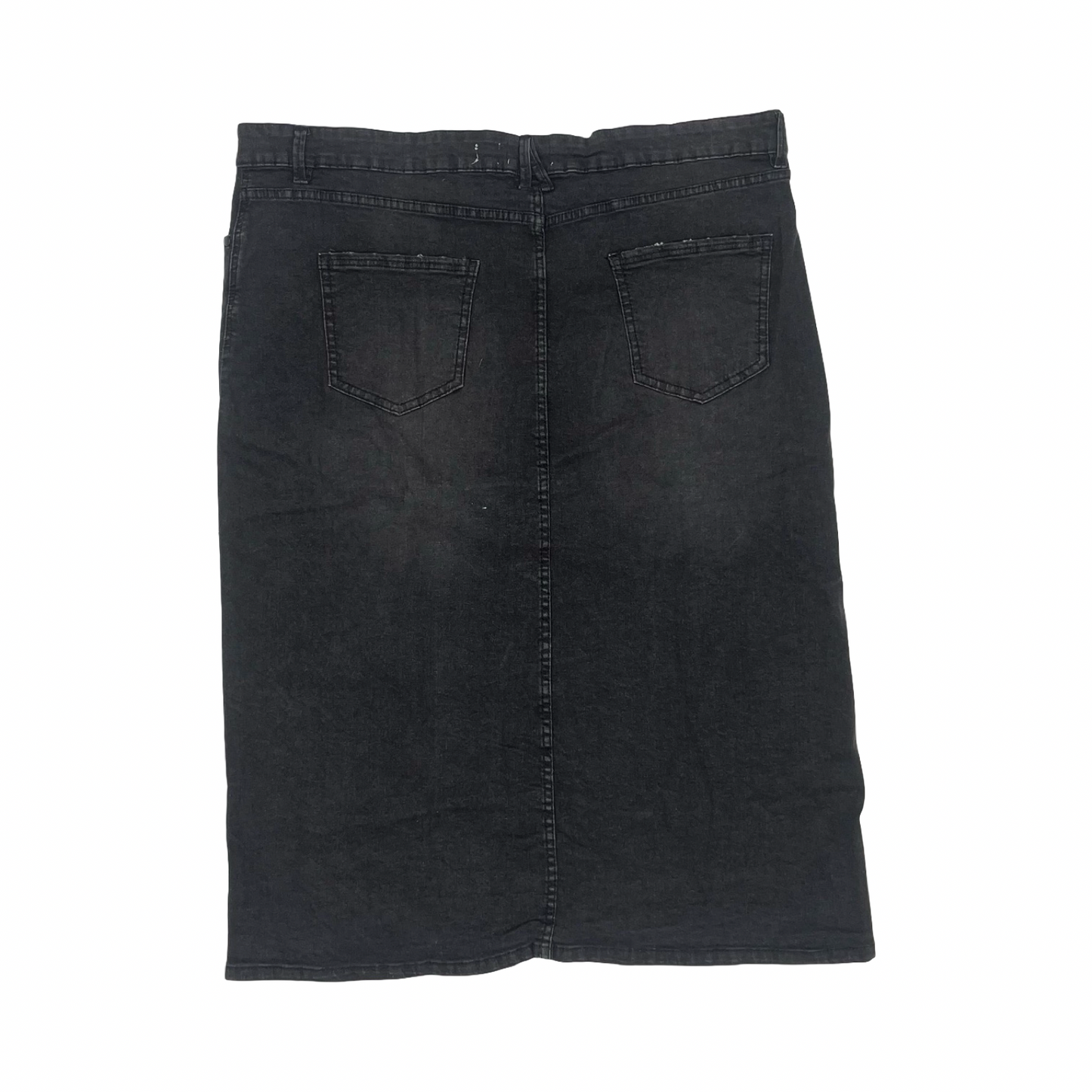 Skirt Maxi By Serra In Black Denim, Size:Xl