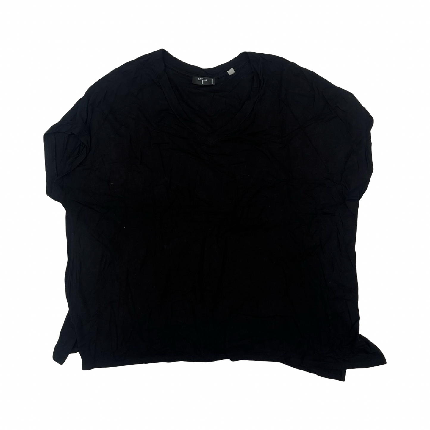 Top Ss Basic By Tahari In Black, Size:3X