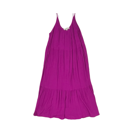 Dress Casual Midi By Loft In Purple, Size:L