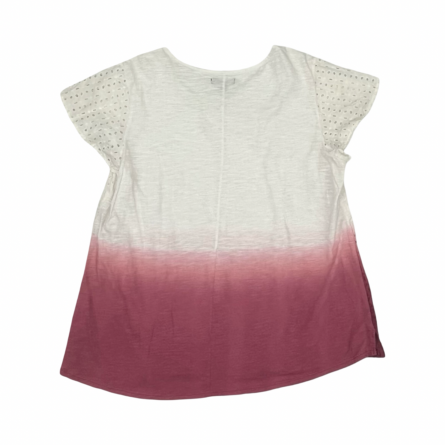 Top Ss By Lane Bryant In Pink & White, Size:L