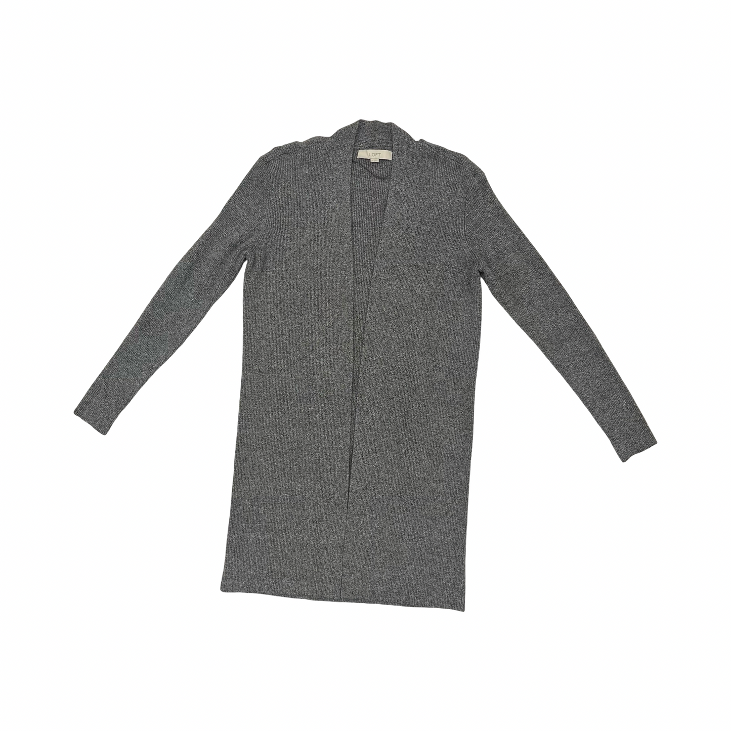 Sweater Cardigan By Loft In Grey, Size:M