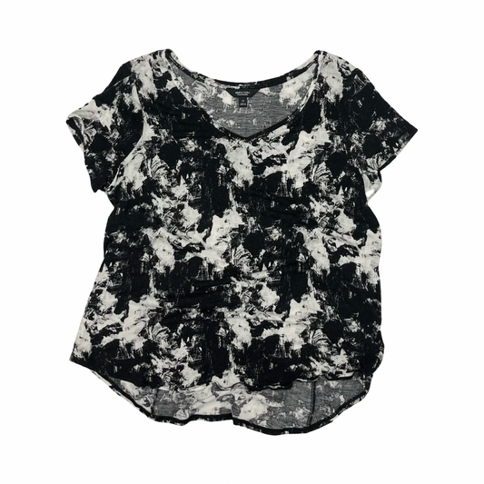 Top Ss By Simply Vera In Black & White, Size:1X