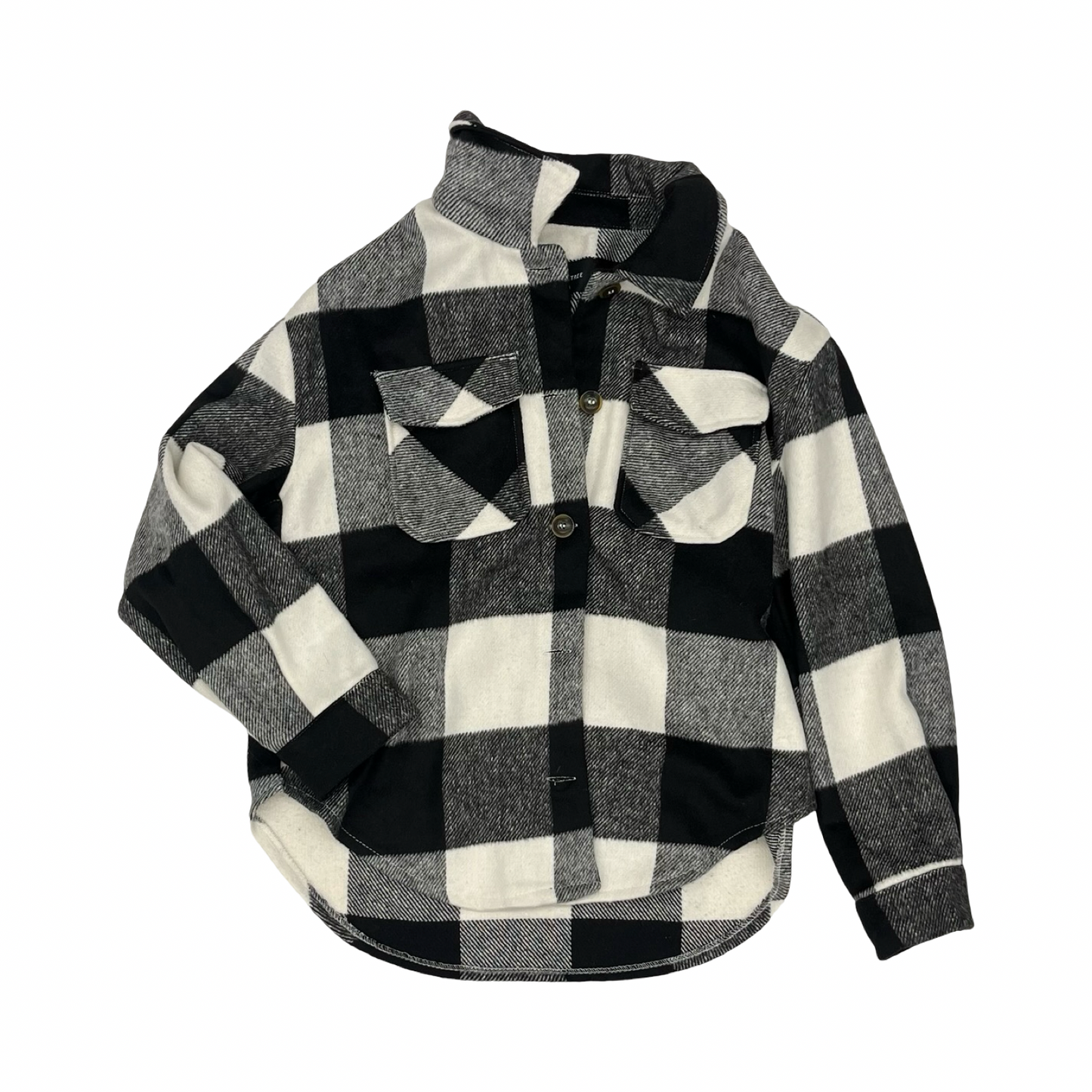 Jacket Shirt By Love Tree In Black & White, Size:M