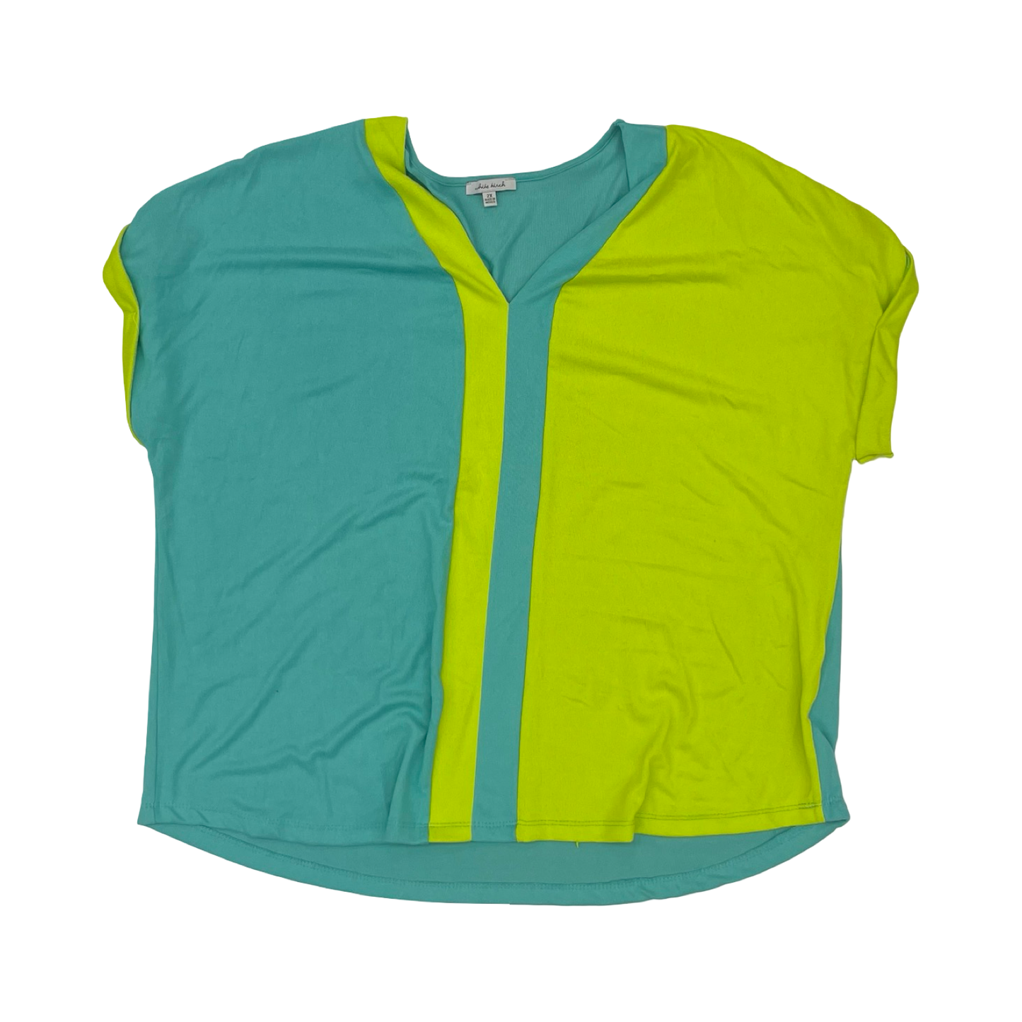 Top Ss By White Birch In Aqua, Size:2X