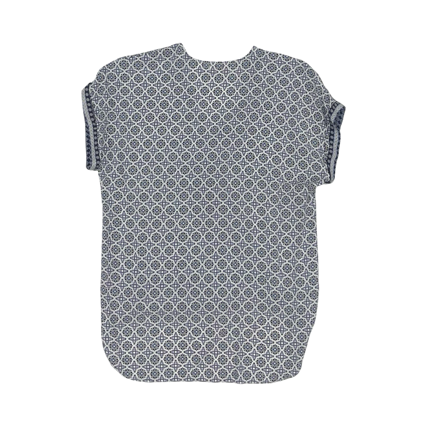 Blouse Ss By Max Studio In Blue & White, Size:Xs