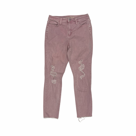 Jeans Skinny By Universal Thread In Pink Denim, Size:6