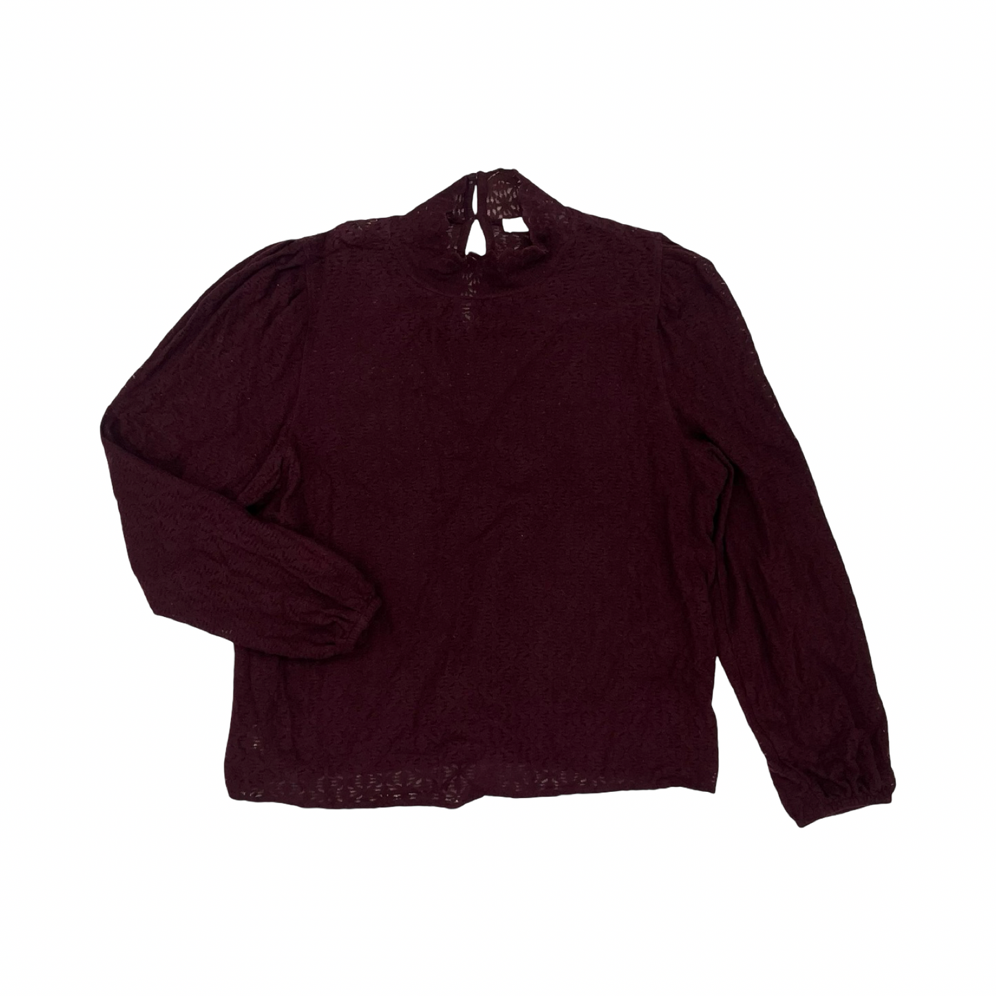 Blouse Ls By Loft In Red, Size:L