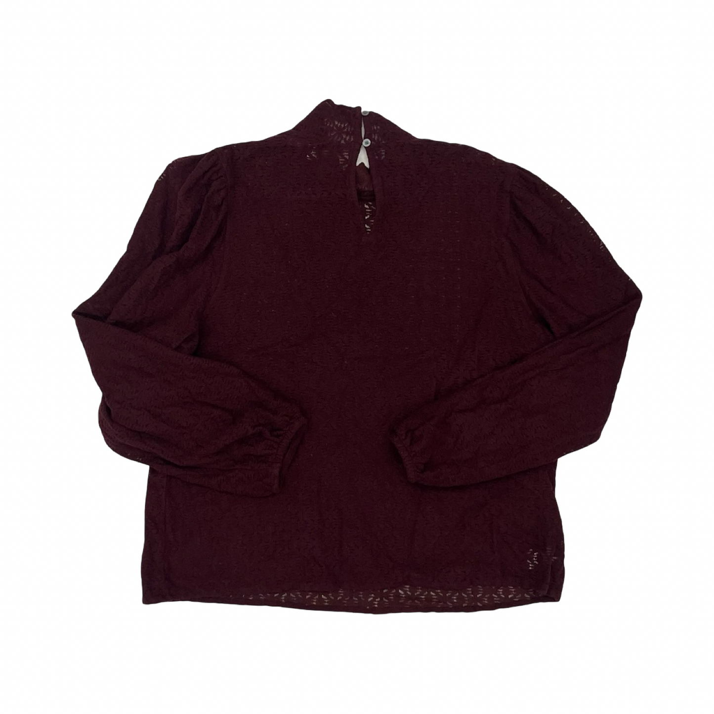 Blouse Ls By Loft In Red, Size:L