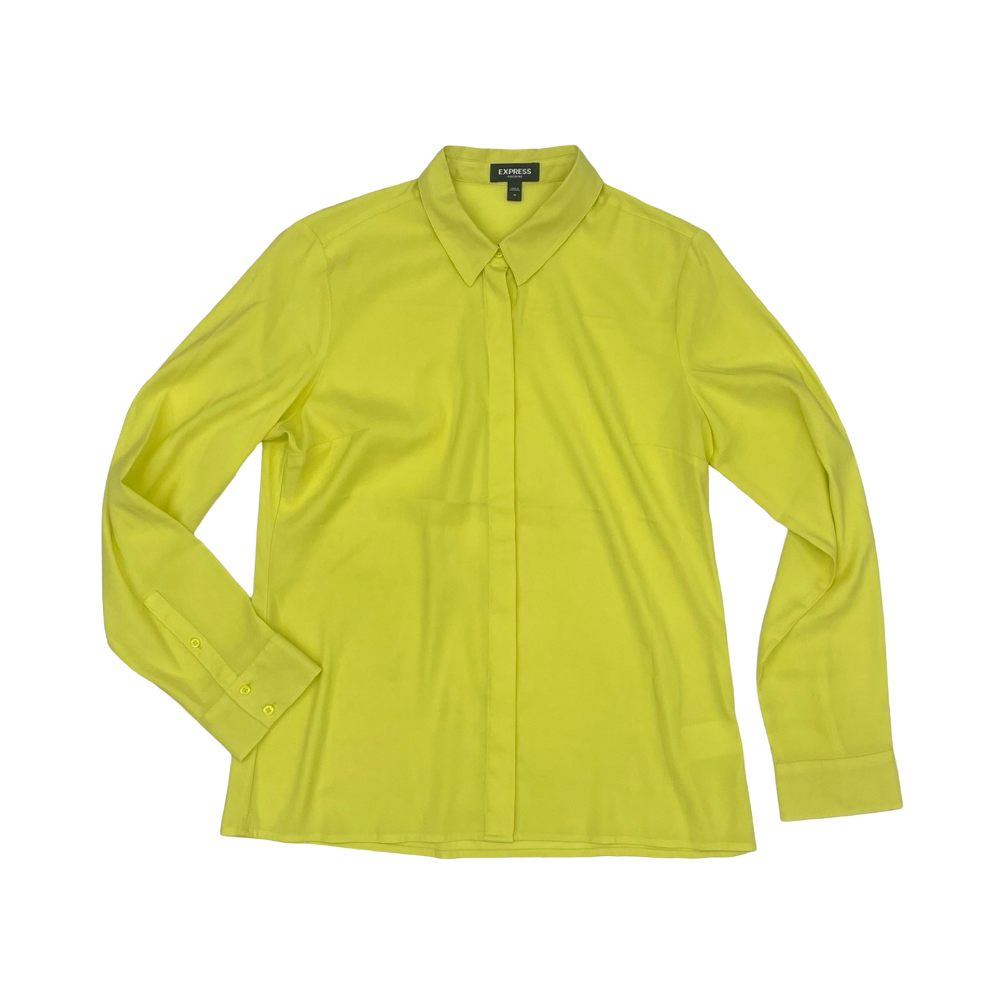 Blouse Ls By Express In Yellow, Size:M