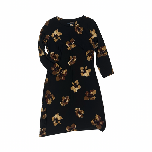 Dress Work By Tommy Hilfiger In Black & Brown, Size:2