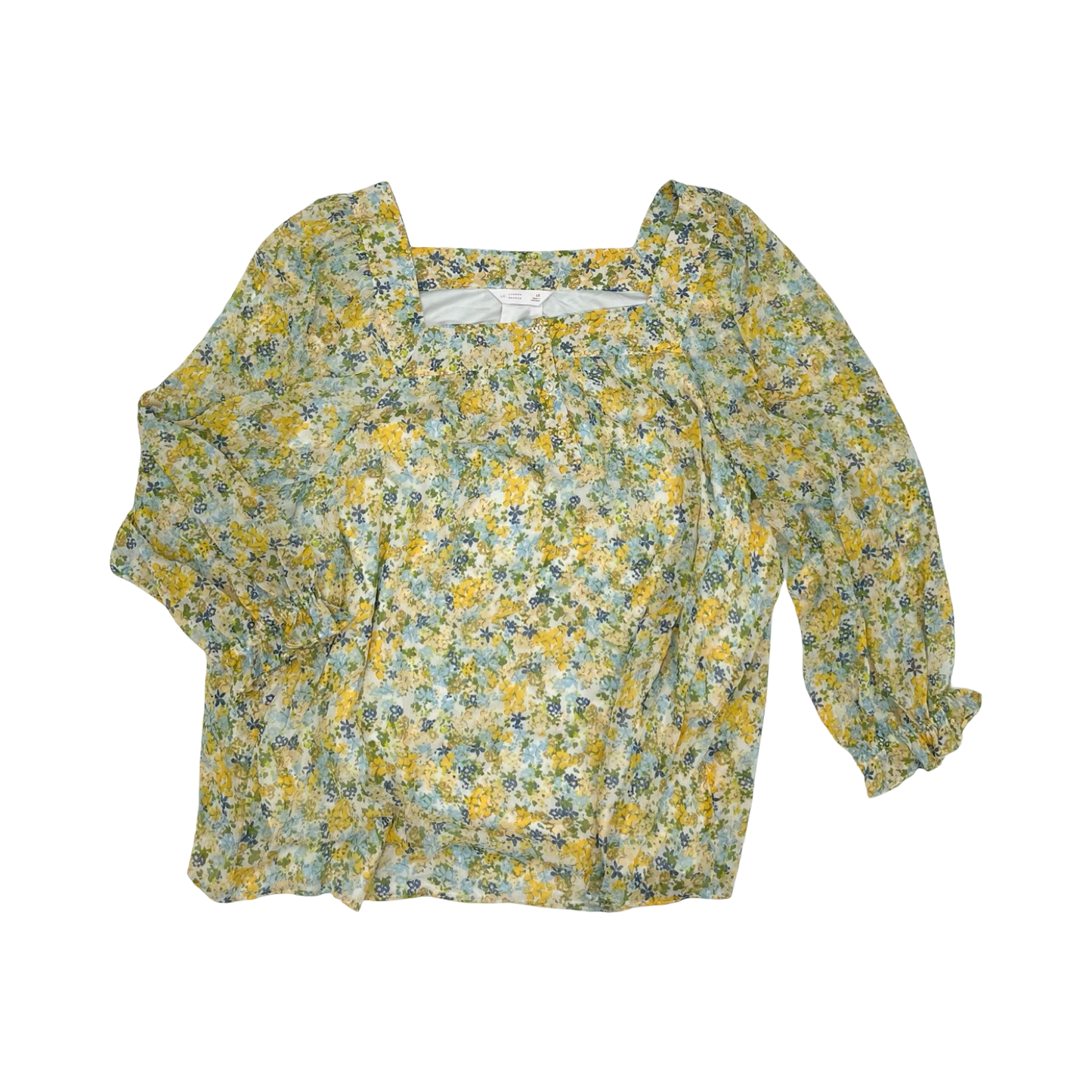 Blouse Ls By Lc Lauren Conrad In Floral Print, Size:2X