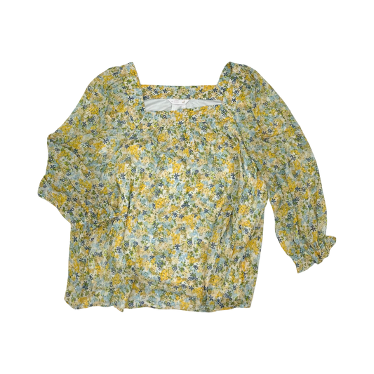 Blouse Ls By Lc Lauren Conrad In Floral Print, Size:2X