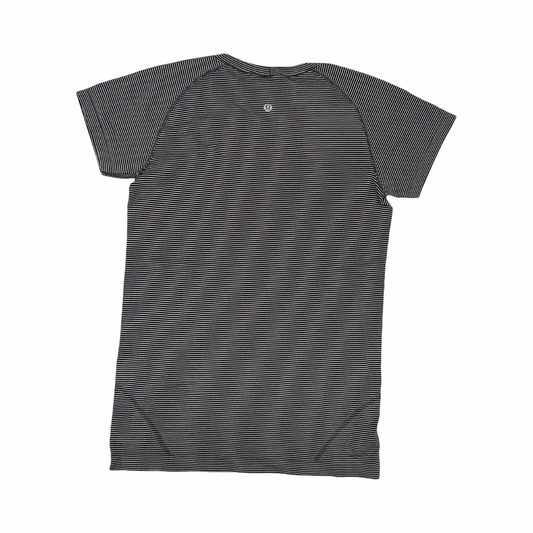 Athletic Top Ss By Lululemon In Black & White, Size:M