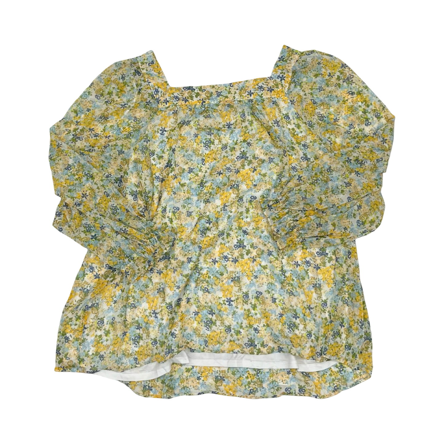 Blouse Ls By Lc Lauren Conrad In Floral Print, Size:2X
