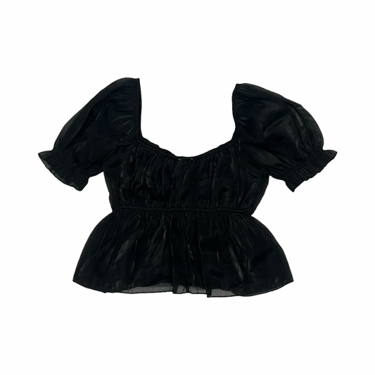 Blouse Ss By Clothes Mentor In Black, Size:S