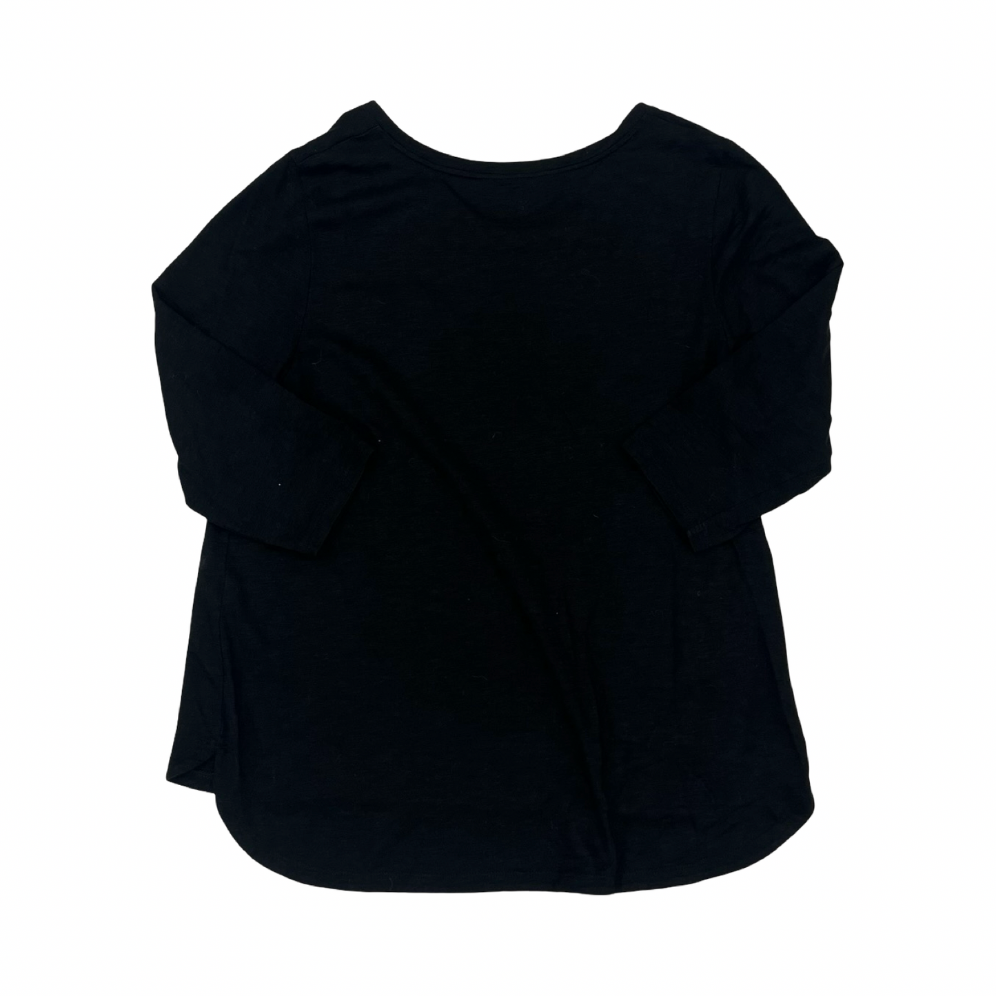 Top 3/4 Sleeve Basic By Chicos In Black, Size:L