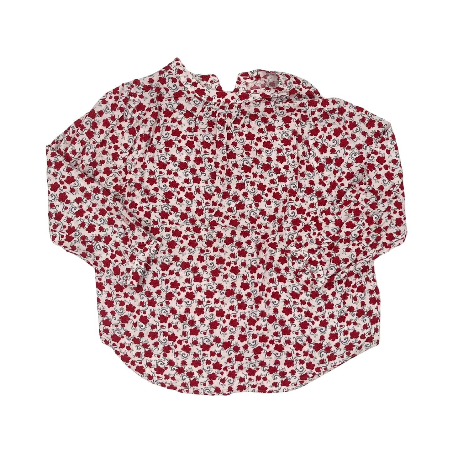 Blouse Ls By Lane Bryant In Red & White, Size:1X