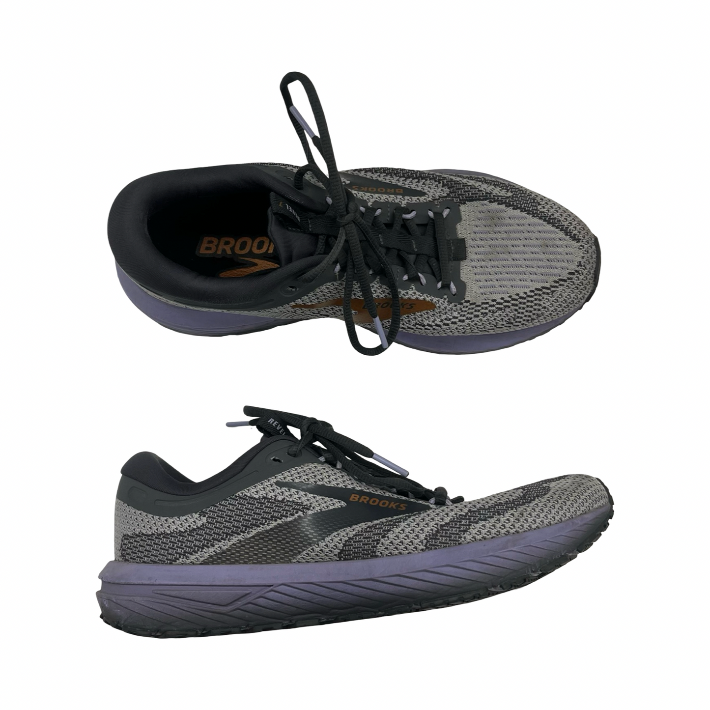 Shoes Athletic By Brooks In Grey & Purple, Size:8.5