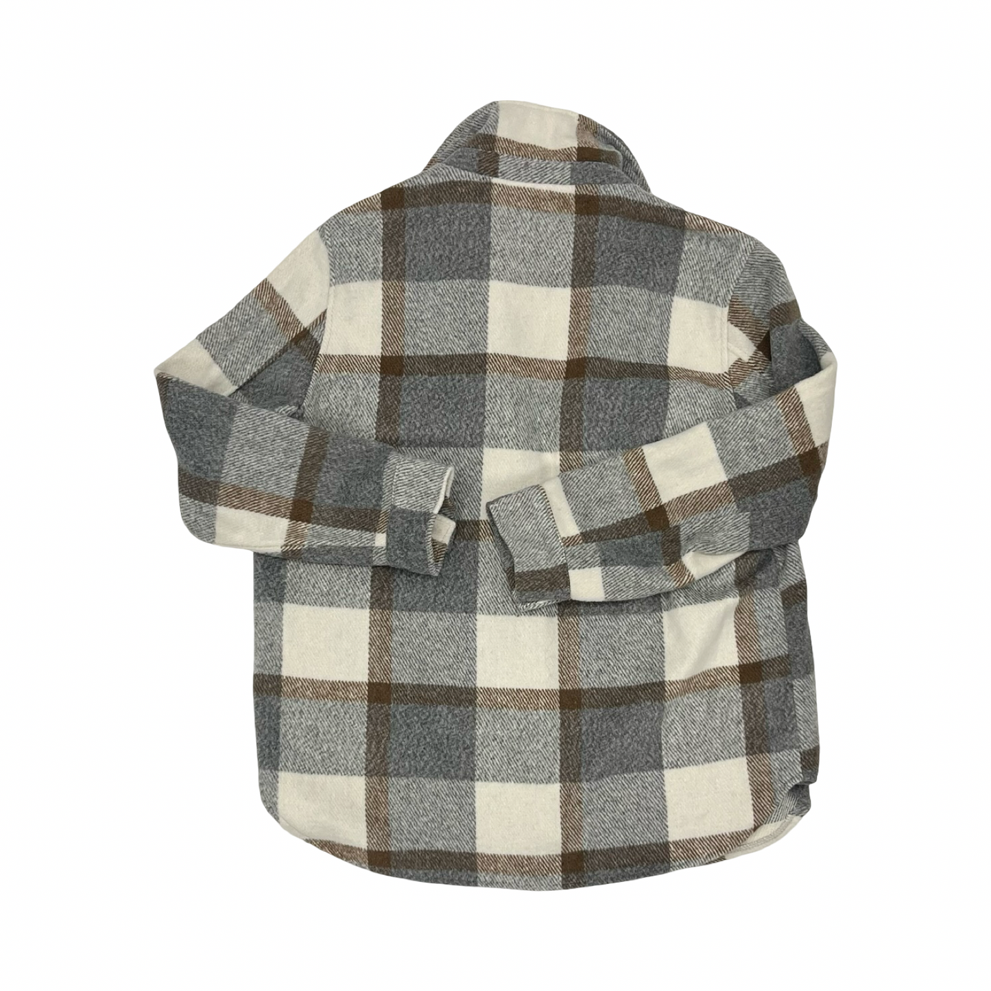 Jacket Shirt By Blanknyc In Brown & Grey, Size:M