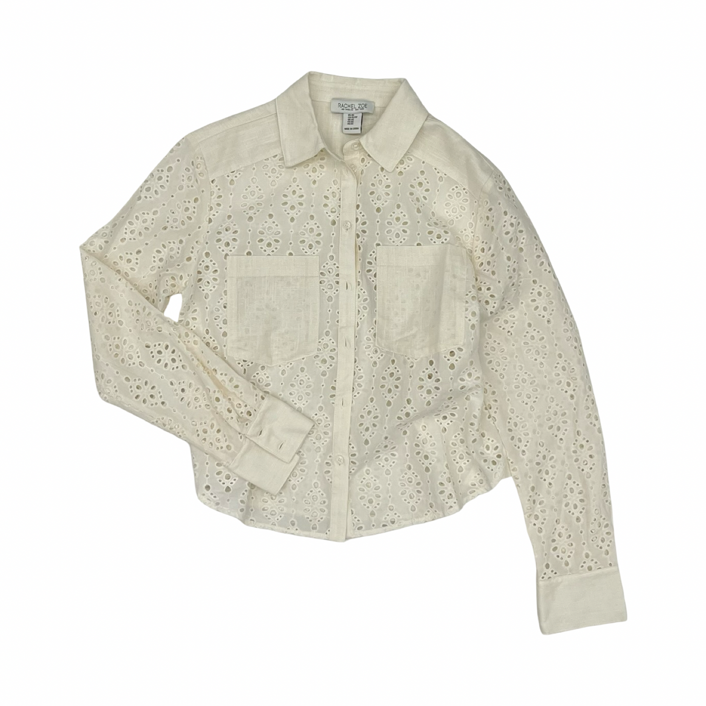 Blouse Ls By Rachel Zoe In Cream, Size:Xs