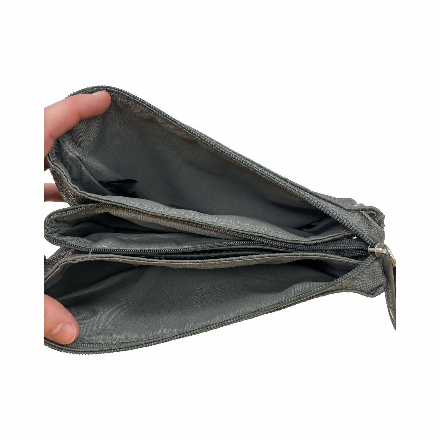 Crossbody By Clothes Mentor In Grey, Size:Small