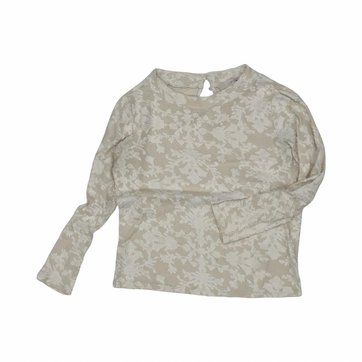 Top Ls By Loft In Cream, Size:M