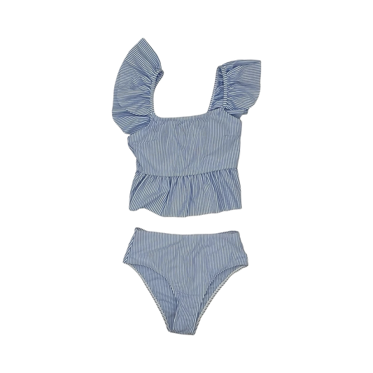 Swimsuit 2Pc By Cme In Blue & White, Size:S