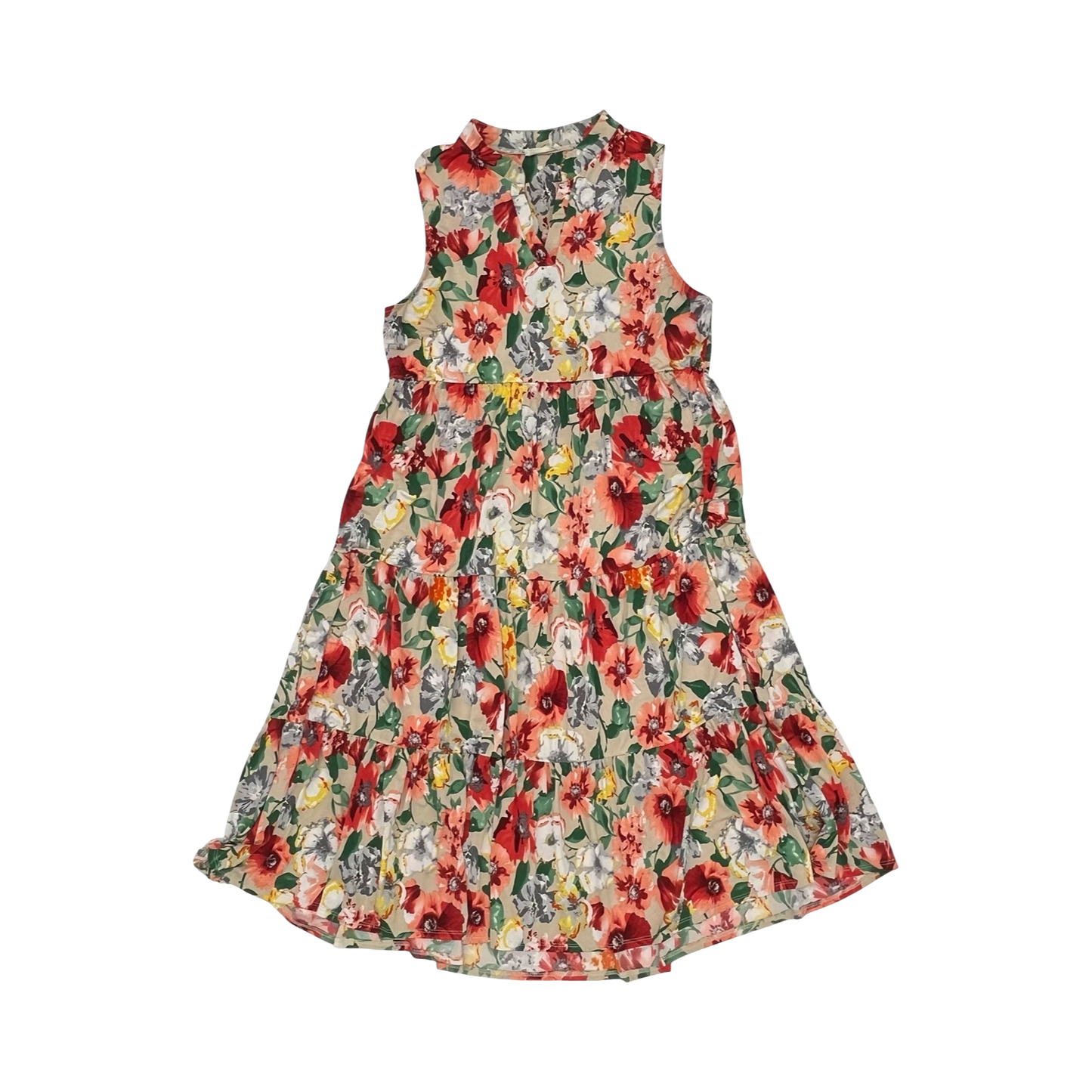 Dress Casual Short By Beeson River In Floral Print, Size:L