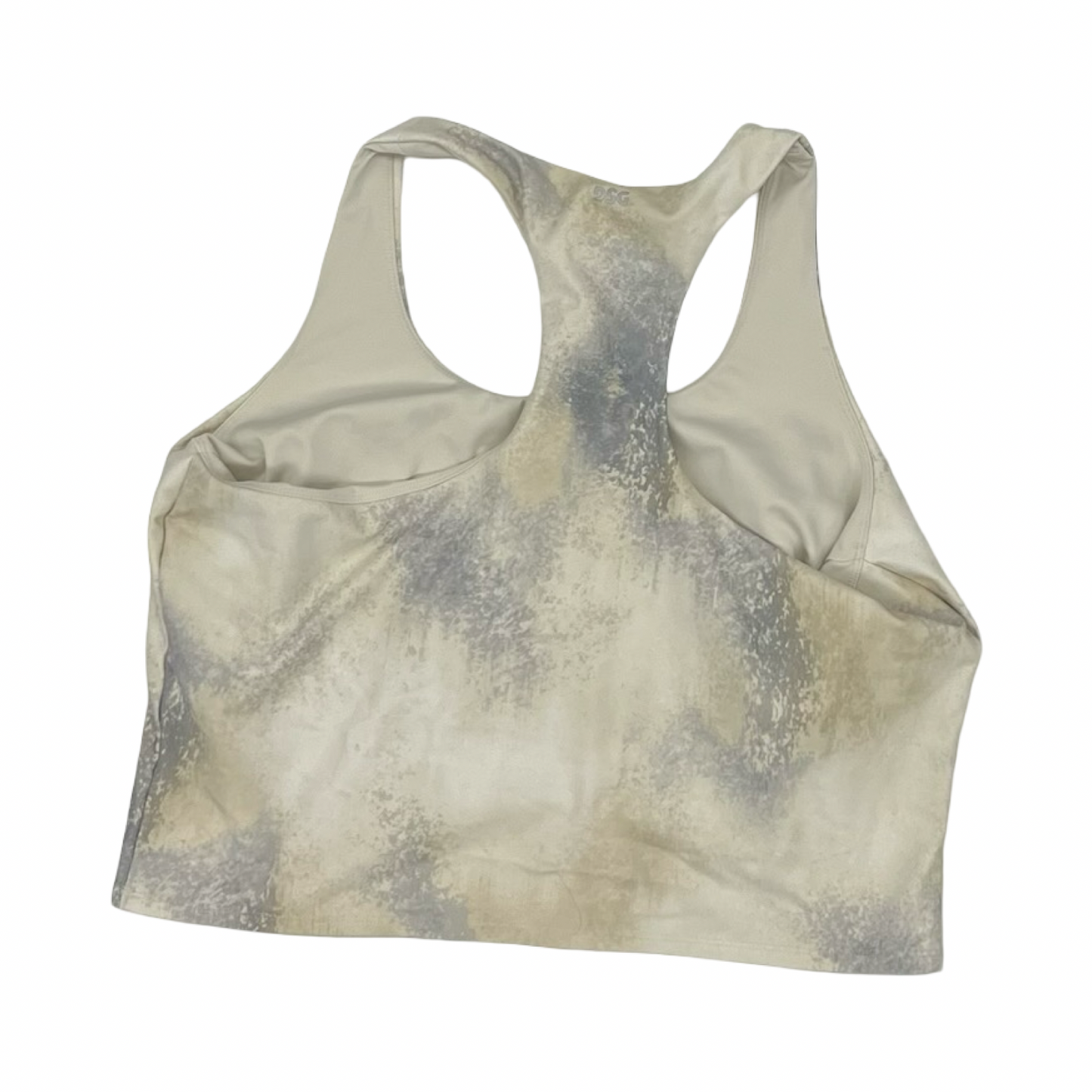 Athletic Tank Top By Clothes Mentor In Cream & Grey, Size:Xl