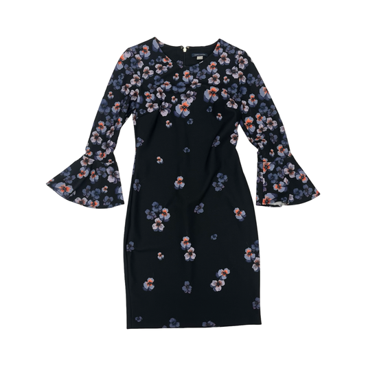 Dress Work By Tommy Hilfiger In Black & Blue, Size:2