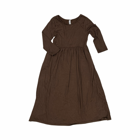 Dress Casual Midi By Zenana In Brown, Size:M