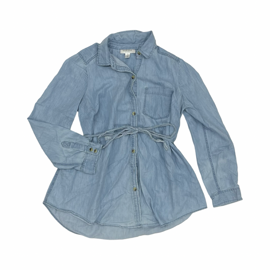 Top Ls By Motherhood In Blue Denim, Size:M