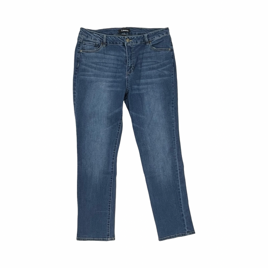 Jeans Straight By D Jeans In Blue Denim, Size:16