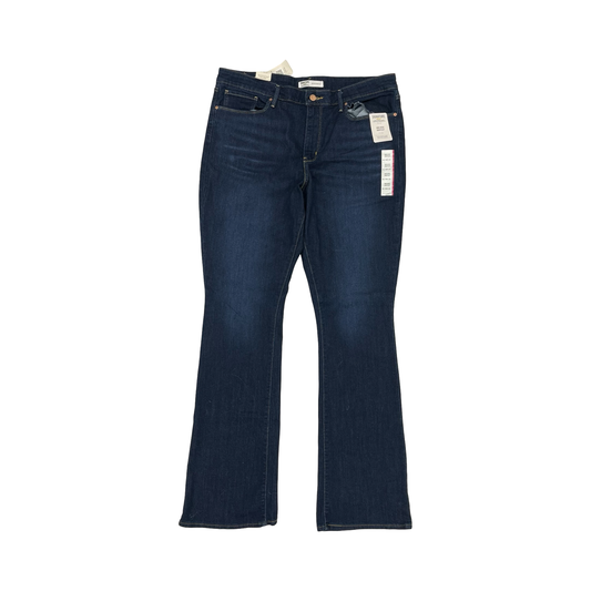 Jeans Boot Cut By Levis In Blue Denim, Size:16L