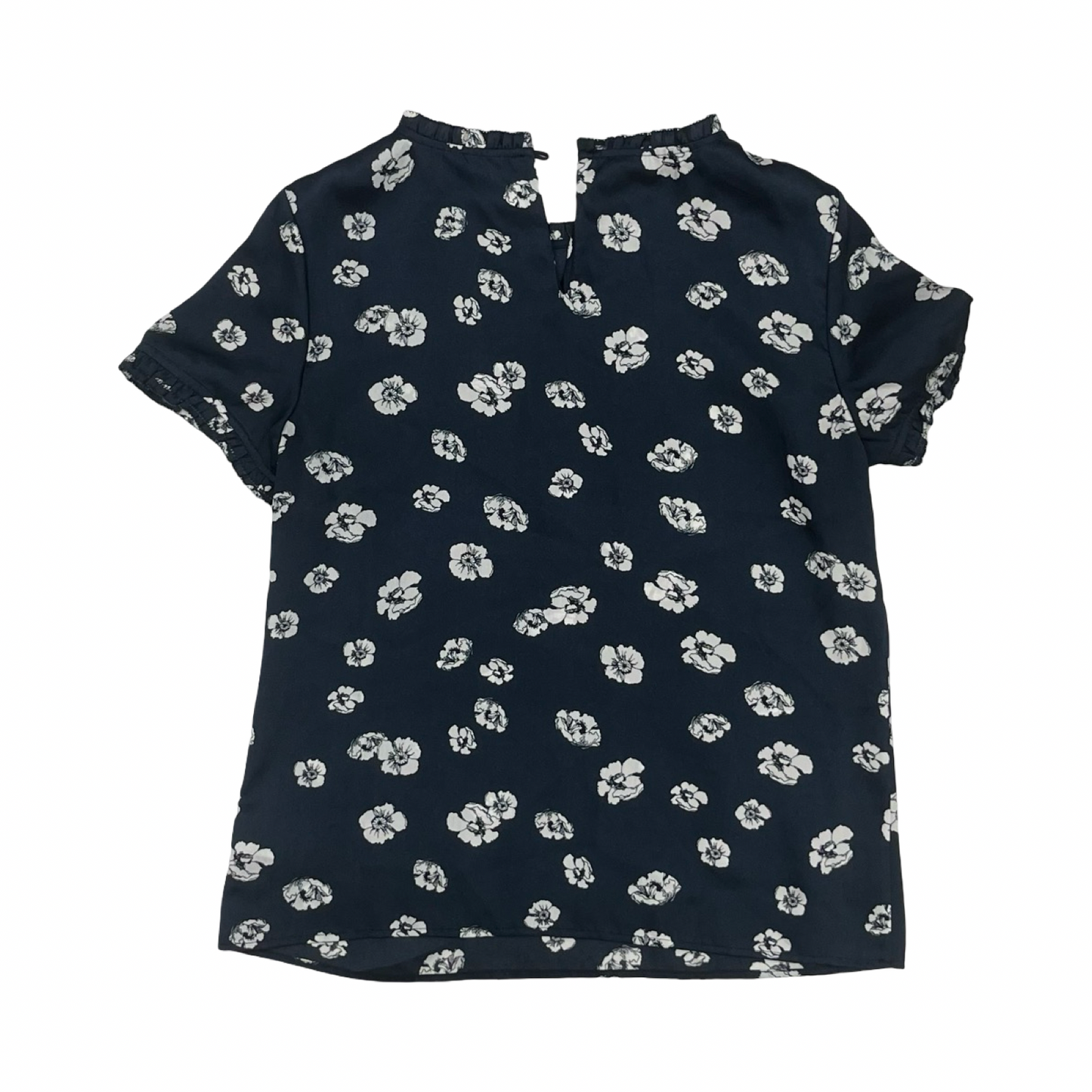 Blouse Ss By Brooks Brothers In Blue & White, Size:S