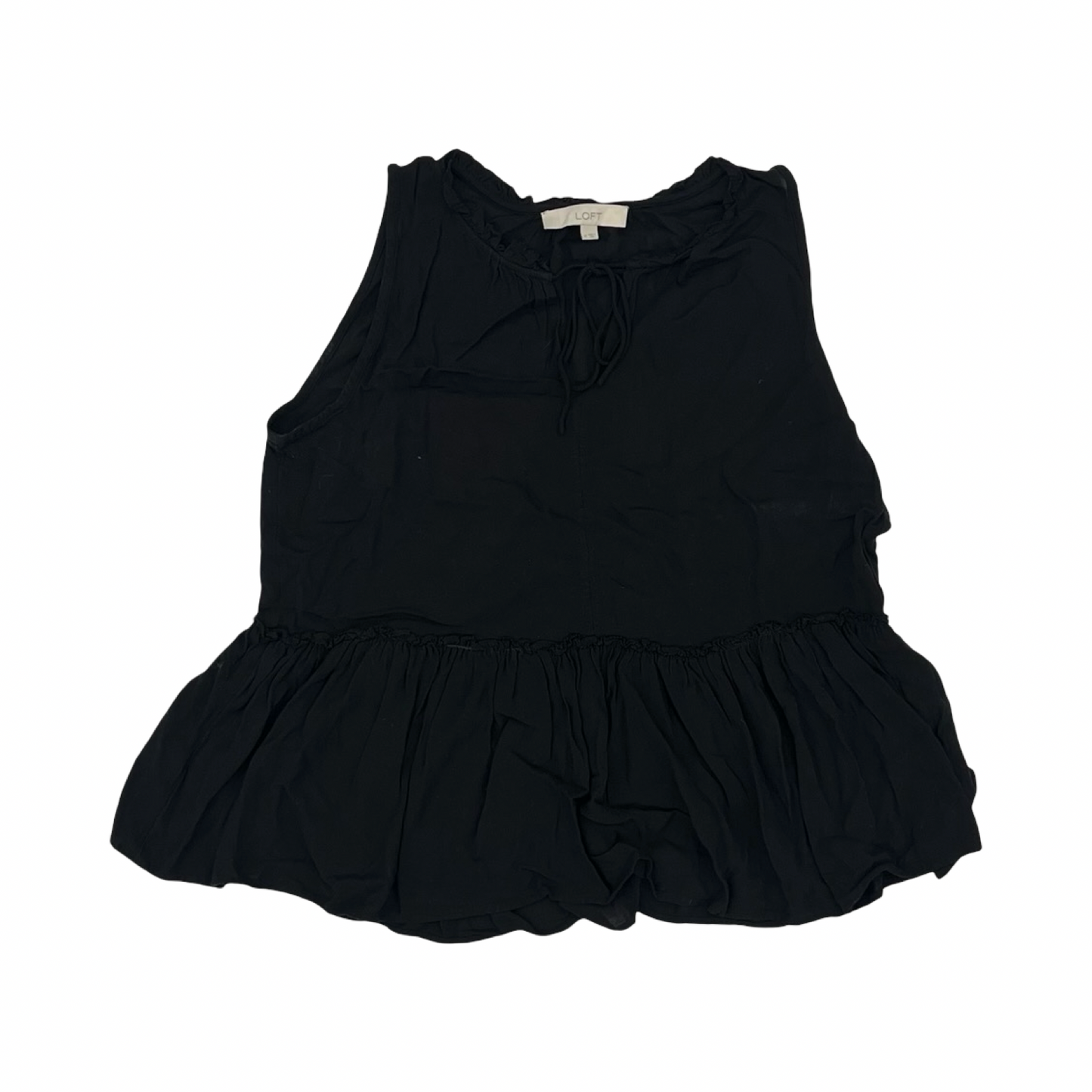 Blouse Sleeveless By Loft In Black, Size:M