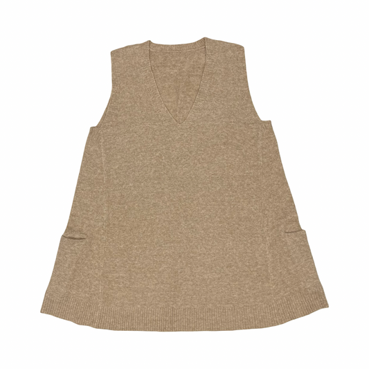 Vest Sweater By Cme In Tan, Size:Xl