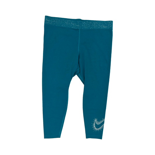Athletic Leggings By Nike Apparel In Teal, Size:2X